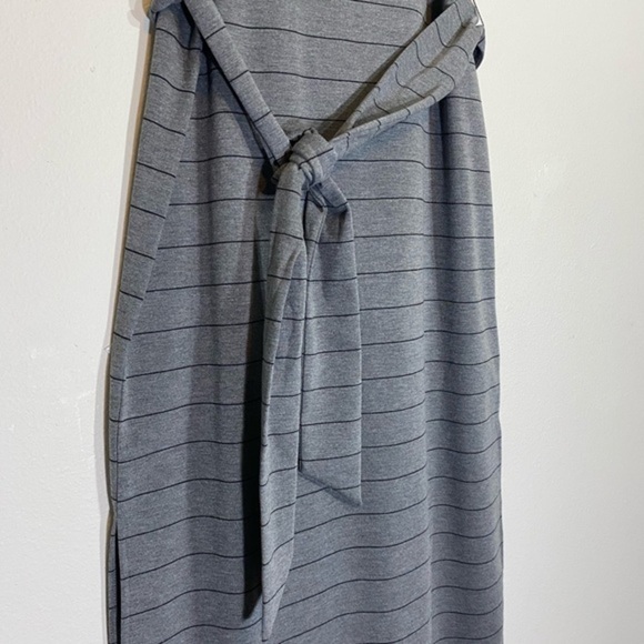 Nwt Dress Banana Republic Maxi Tank Dress Striped Midi Sleeveless Stretch Gray - Picture 10 of 14